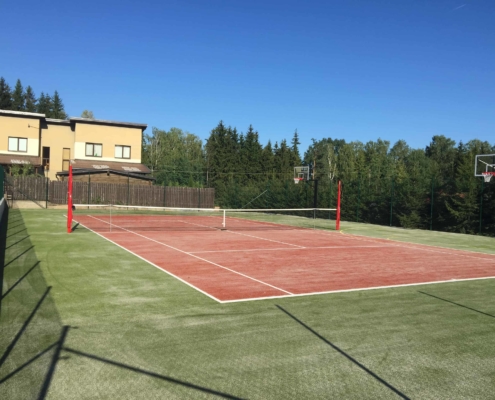 Dirbtinės žolės dangos teniso aikštelių įrengimas
