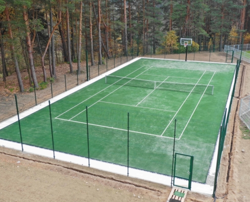 Kiliminės dangos teniso aikštelės įrengimas